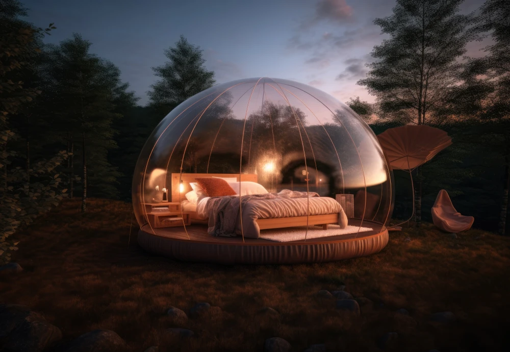 outside bubble tent